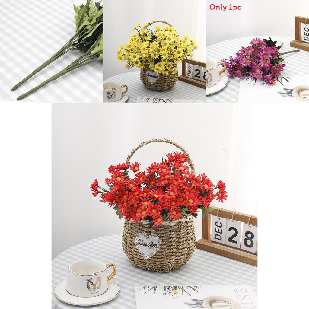 Artificial Silk Chrysanthemum Bouquet For Wedding Decor Home Office Styling