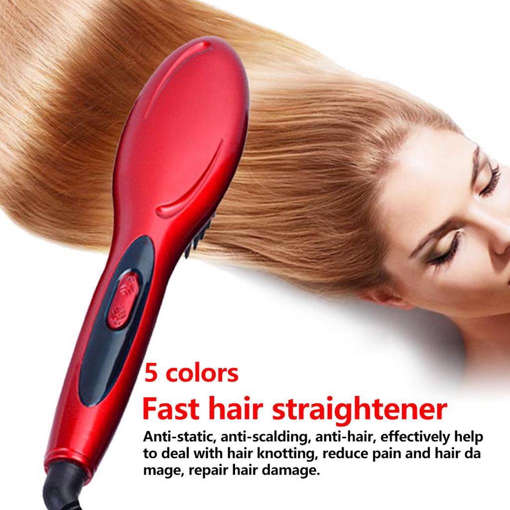Fast Hair Straightener Comb Electric Hair Brush Comb Irons Massage