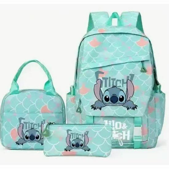 Stitch School Backpack - Lightweight, Large Capacity for Grades 1-6 Boys & Girls