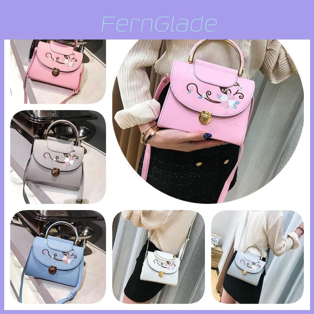 Trendy Dame Crossbody Taske Stilfuld PU Læder Håndtaske Med Friskt Sødligt Design