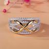 Eco-Friendly Two-Tone Figure 8 Index Finger Ring with Exquisite Wrap Design