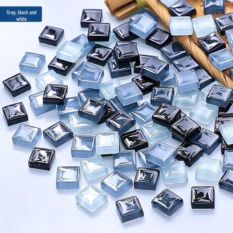 450pcs 1cm Colorful Crystal Glass Mosaic Tiles for Creative DIY Children's Art
