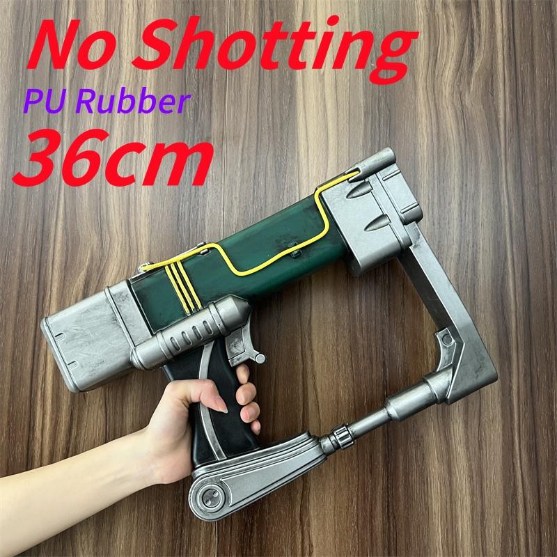 Cosplay Golden Guns Laser Rifle Revolver Prop Weapons Model Gun No Shotting Safety PU Rubber Halloween Gift