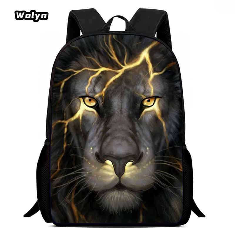 Lion King Schoolbag High Definition Printing Multi-Function Cross-Border Burden Reduction Large Capacity Backpack