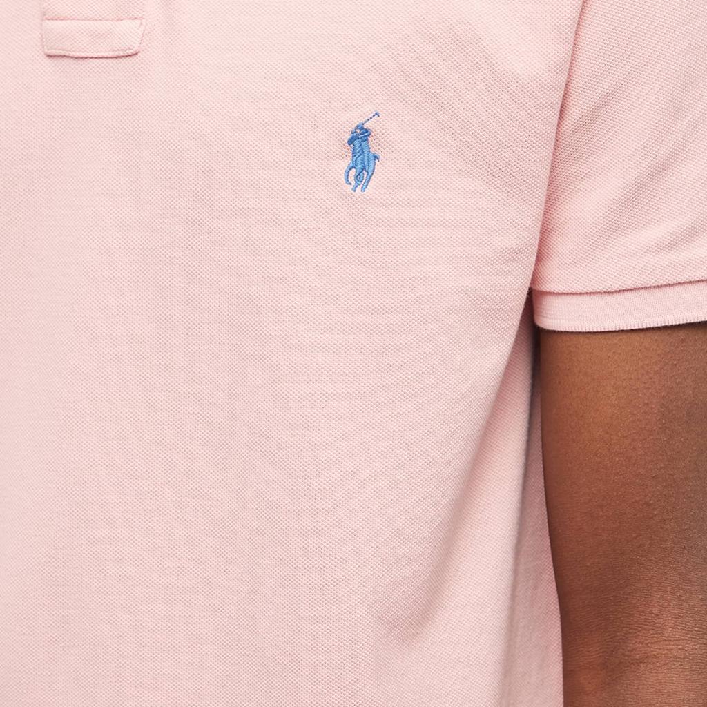 Polo Ralph Lauren Solid Pattern Embroidered Short Sleeve Polo Shirt Men tops Pink 710680784-284