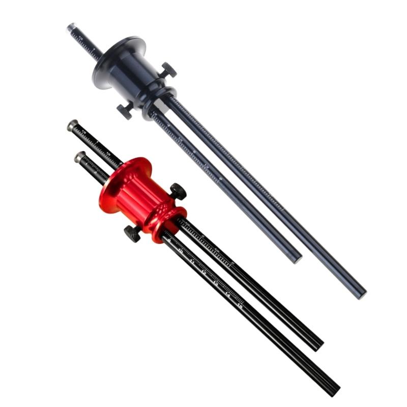 Woodworking Marking Scriber Anodized Aluminum Body Steel Cutter Double Scale Measurement System For Cabinet Making