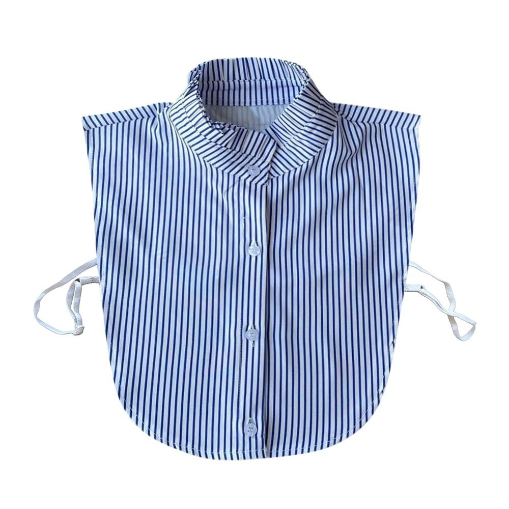 Stripes Fake Collar Detachable Lapel Half Shirt New Ladies Cape Women Girls