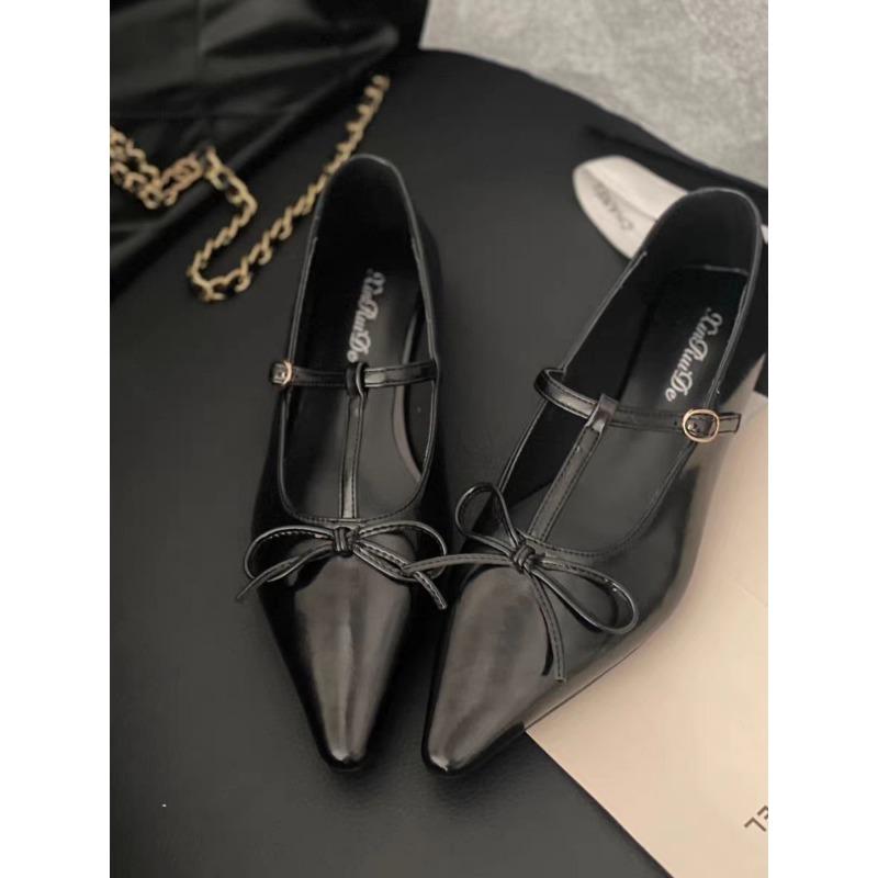 Fashion All-Match Low Heels Pointed Toe Summer Shoes Ladies Female Footwear Bow-Knot Autumn Casual Sneaker New Dress Butterfly Fall