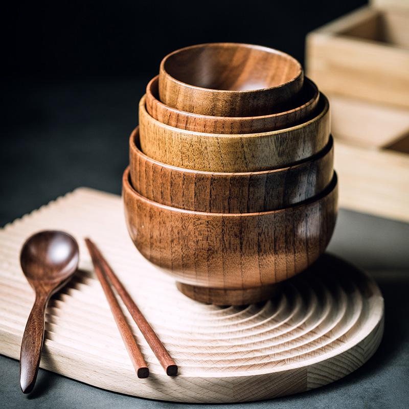 Handcrafted Japanese Zelkova Wood Bowl, Elegant Wooden Dining Bowl, Authentic Rustic Wooden Soup Bowl for Home Use