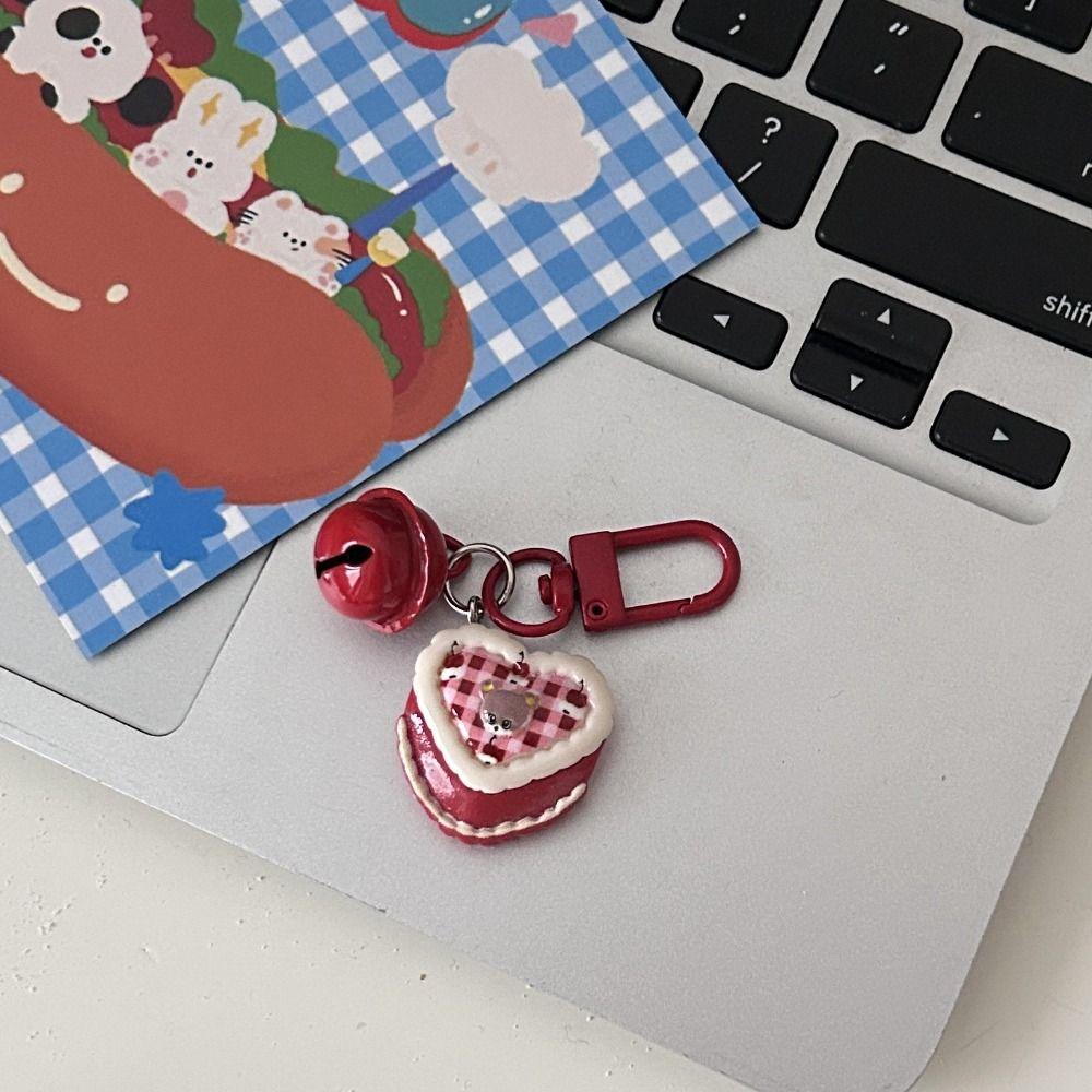 

Bell Pendant Little Bear Keychain Delicate Bag Pendant Cute Cartoon Key Chains Backpack Decoration style 2