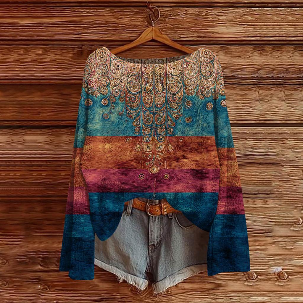 Women's Round Neck Lightweight Sweater Casual Long Sleeve Knit Pullover