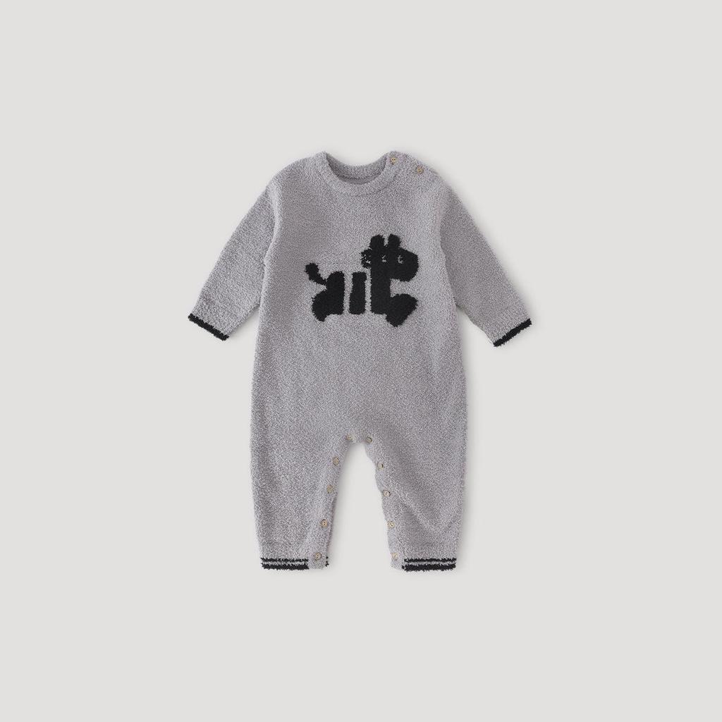 Autumn Winter Velvet Knit Baby Romper - Warm Pajamas for Newborn Boys and Girls