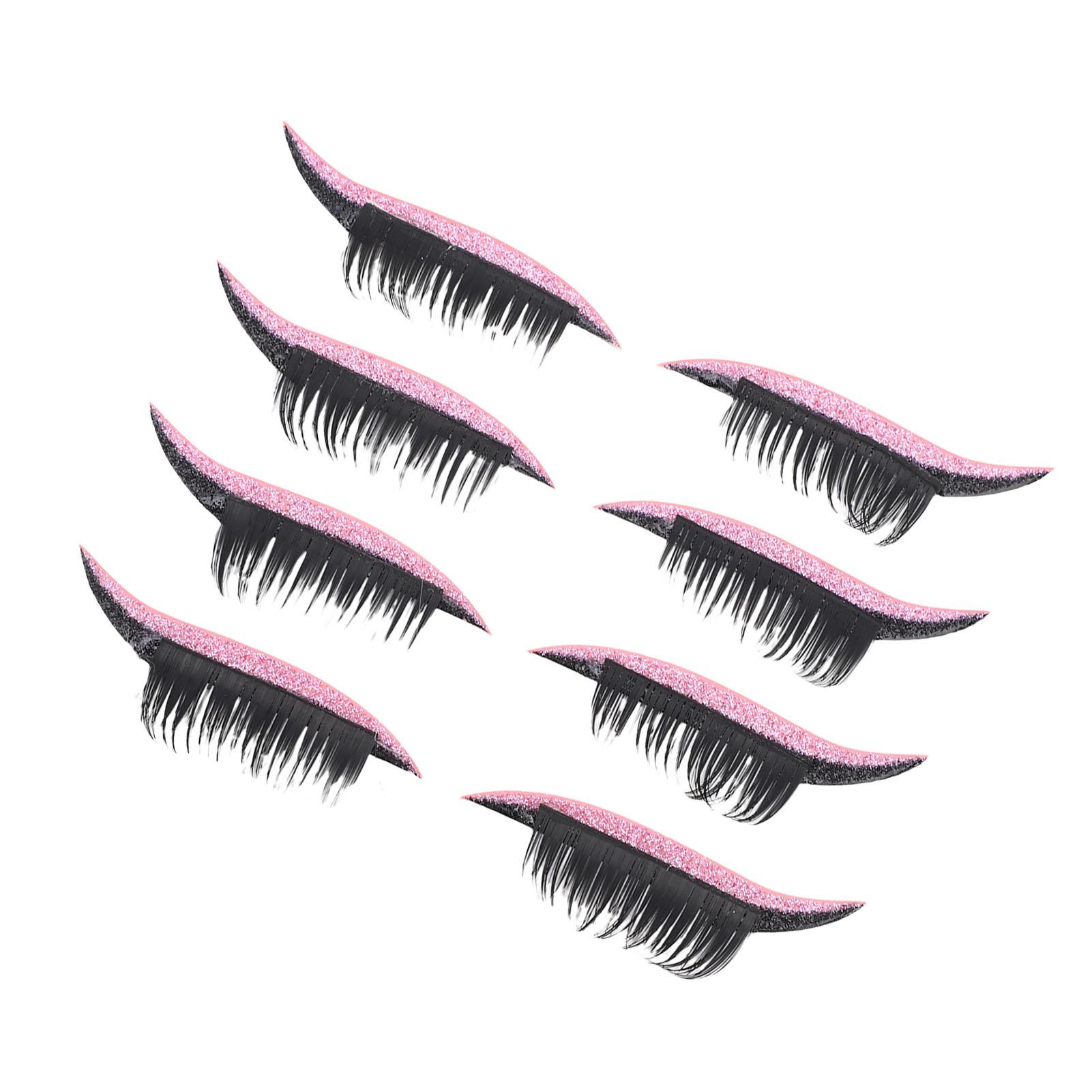 

4 Pairs Eye Shadow Eyelash Stickers Comfortable Adhesive Eyeshadow Patches for Hooded Monolid Round Eyes
