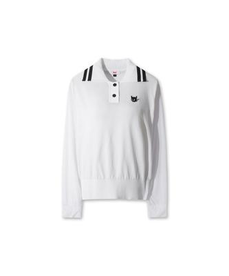 WAAC Women Big Collar Knit Hybrid Polo Wwtbm26301Whx