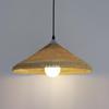 Retro Chinese Bamboo Pendant Light: Nostalgic Straw Hat Design for Hot Pot and Local Cuisine Restaurants
