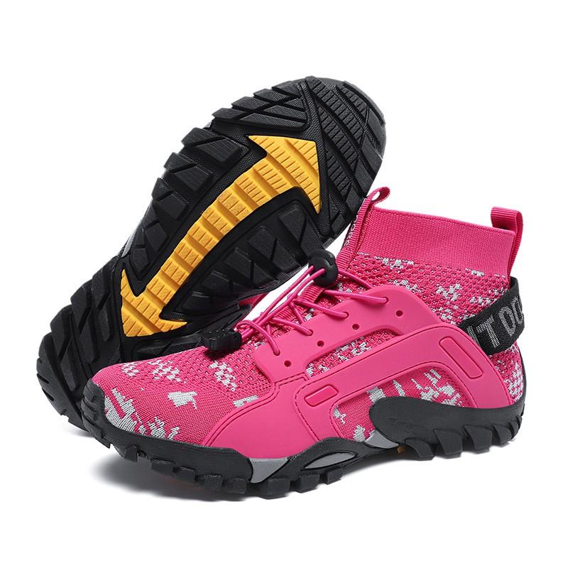 Mens Outdoor Hiking Shoes Breathable Slip Resistant Trail Walking Boots Water Friendly Trekking Footwear
