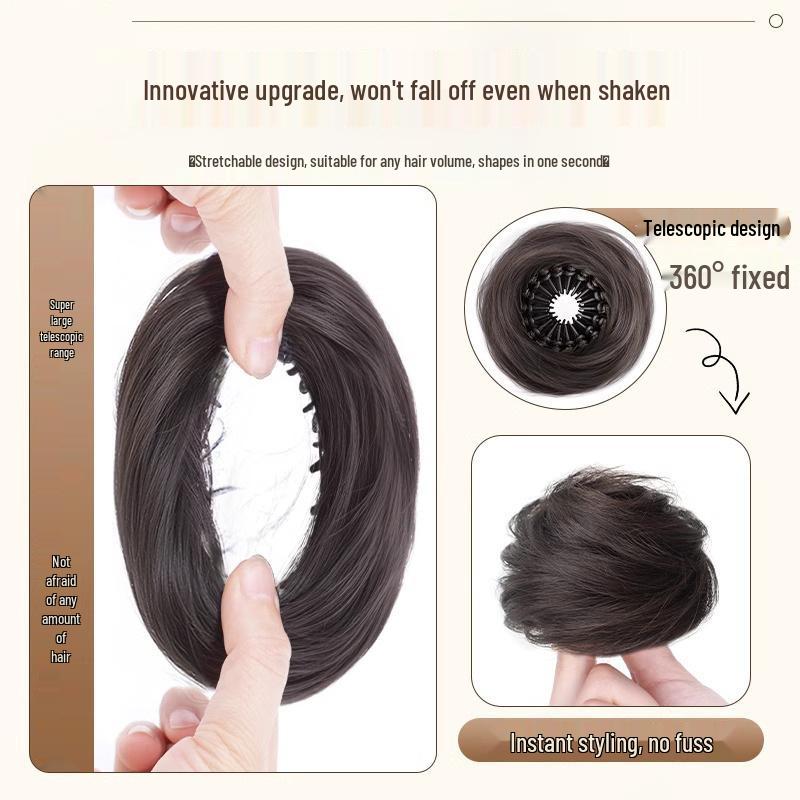 Krimpbare Vogelnest Haarband: Pluizige Kapsel & Haargroei Pruik Styling Pak