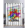 Fotbalové Graffiti Umělecký Design Sporty Děti 2 Kusy Stínování Polyester Zatemňovací Závěs pro Dekor Obývacího Pokoje Ložnice Hák