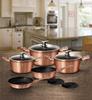 Zestaw garnków granitowych bh-6161 rose gold 17 elementów lumarko!