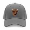 Highland Cow Print Adjustable Baseball Cap for Unisex Women Breathable Duckbill Sun Hat for Travel Camping Daily Wear