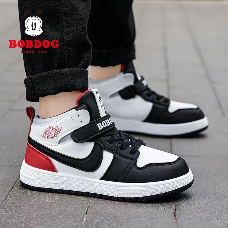 Babu Bean Classmate Boys Sneakers Spring and Autumn New Leather Surface Waterproof Single Shoes Children's Shoes Medium and Older Children 2025