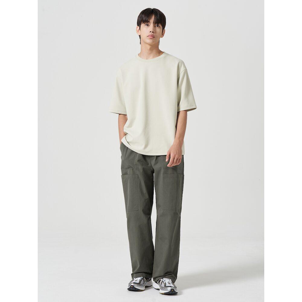 8SECONDS Cotton Open Pocket Elastic Waist Pants Khaki (454721Lqah)