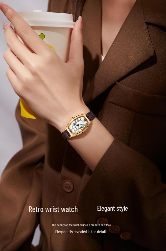 MOKAGO Women's Retro Roman Numeral Quartz Wristwatch