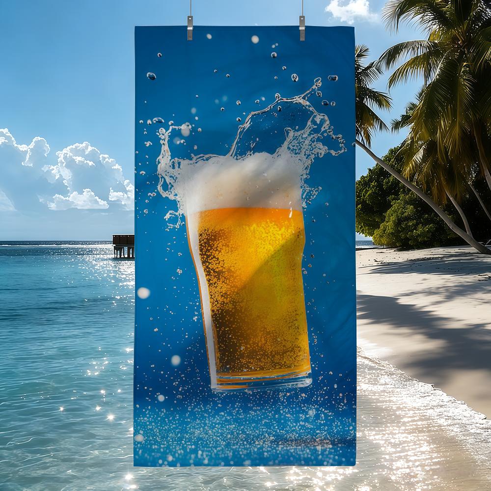 

Pack Beer Towel Quick Drying Beach Towels Are Suitable For Swimming Pools Camping Yoga And The Gym W40*H60(CM)