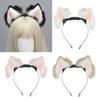Dynamiczne Kocie Uszy Nakrycie Głowy Cosplay Halloween Party Akumulatorowa Opaska Kostiumowa