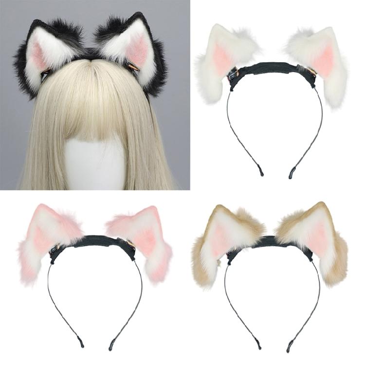 Dynamiczne Kocie Uszy Nakrycie Głowy Cosplay Halloween Party Akumulatorowa Opaska Kostiumowa
