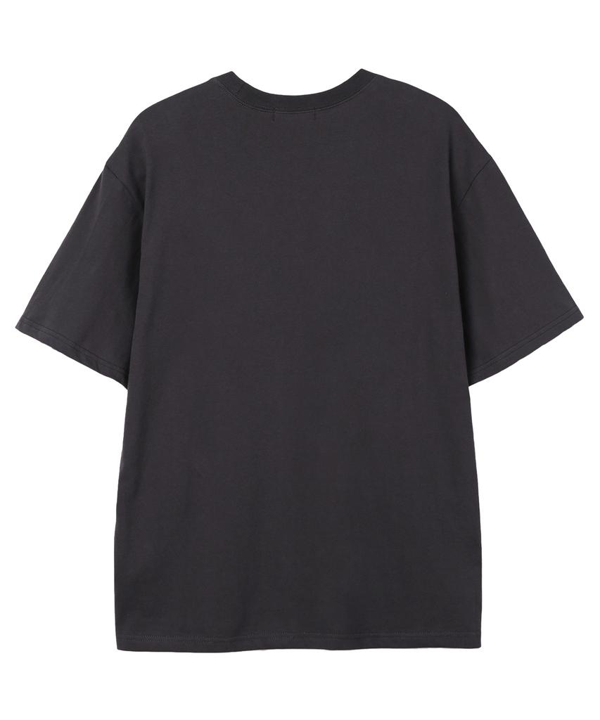 Ujeu Weather Emoticon Oversized Short Sleeve T-Shirt (Ds010) Charcoal