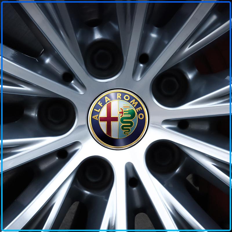 Für Alfa Romeo 147 159 156 Giulietta Giulia Mito Spider Alpha NKopfstütze 4 Stück 60MM Auto Radnabenkappe Auto Zubehör