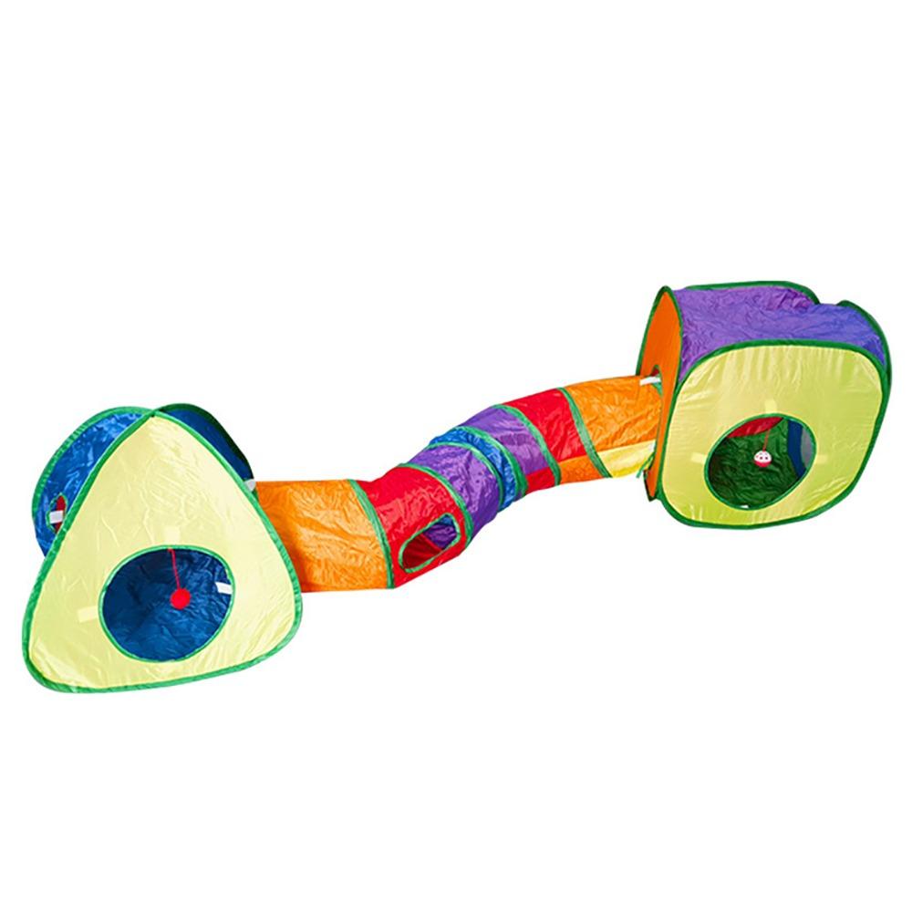 Atmungsaktives Katzennest Faltbarer Katzen-Labyrinth-Tunnel Tragbares Haustier-Spaßspielzeug Kaninchen