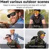 Bluetooth Audio Sunglasses | Smart Glasses with Play Music and Make Phone Calls for Cycling Camp Travel Sunbathing - Black