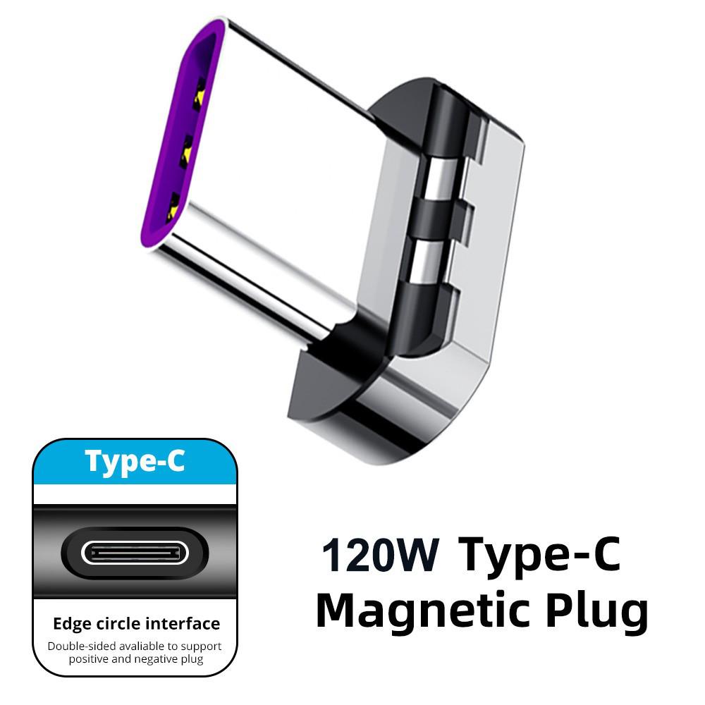 Elough 120W Type-C Male to Female Magnetic Elbow Adapter for Mobile Gaming
