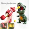 Kids Dinosaur Shooting Game Toy, Tyrannosaurus Rex Target Shooting Toy with Foam Ball Blaster Gun, Party Family Interactive Toy
