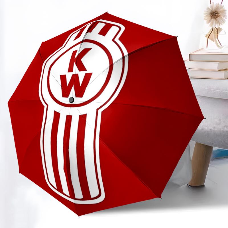 Printed Kenworth LOGOPrinted Folding Umbrella,Outdoor,Leisure,And Travel Umbrella,Durable Umbrella Fabric,Birthday And Holiday Gift