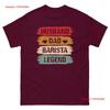 Husband Dad Barista Legend Coffee Lovers T Shirt Fathers Day Gift Retro for Lover Vintage Washed Homme Graphic Fashion