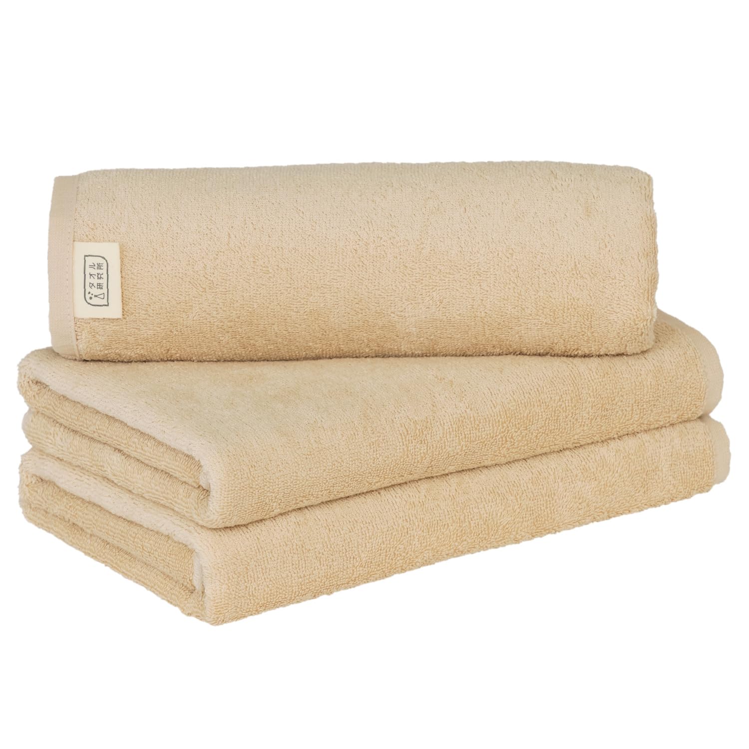 

Towel Laboratory Dry Bath Noble Set of Collaboratively Designed with and JapanTechnology [Speed 3D] #009 Towels, Beige, 3, Quick-Drying,