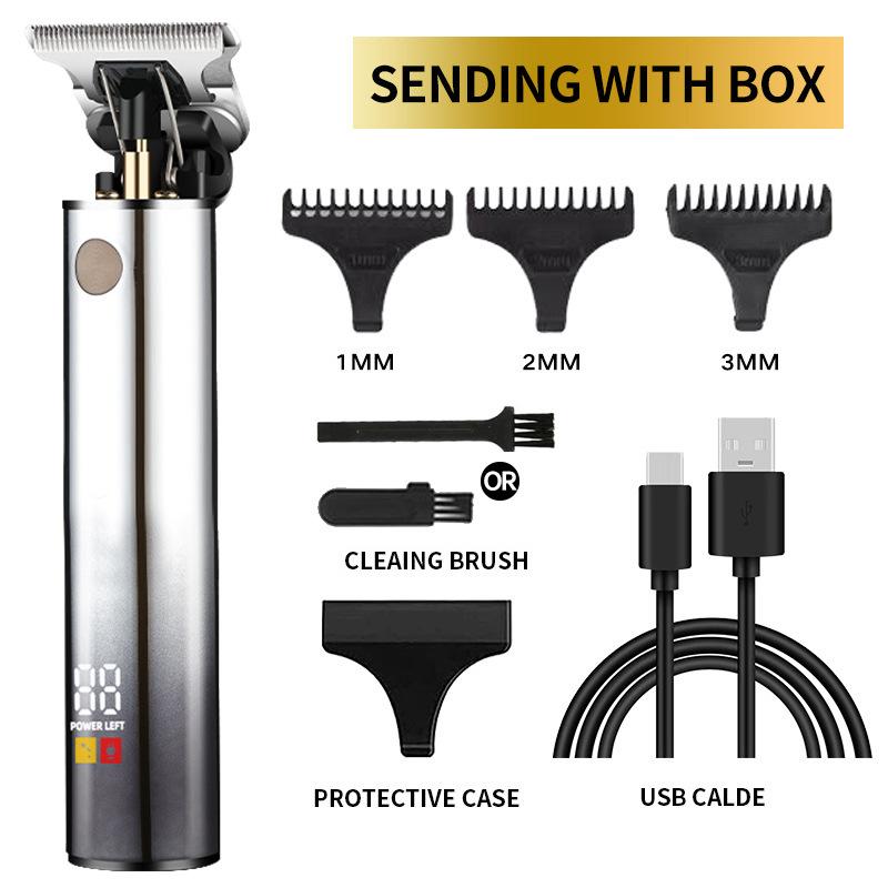 Kit Tondeuses et Tondeuses à Cheveux Professionnelles Vintage, Ensemble Rechargeable Sans Fil pour Coupe de Cheveux et Toilettage pour Hommes, Tondeuse à Barbe Avec