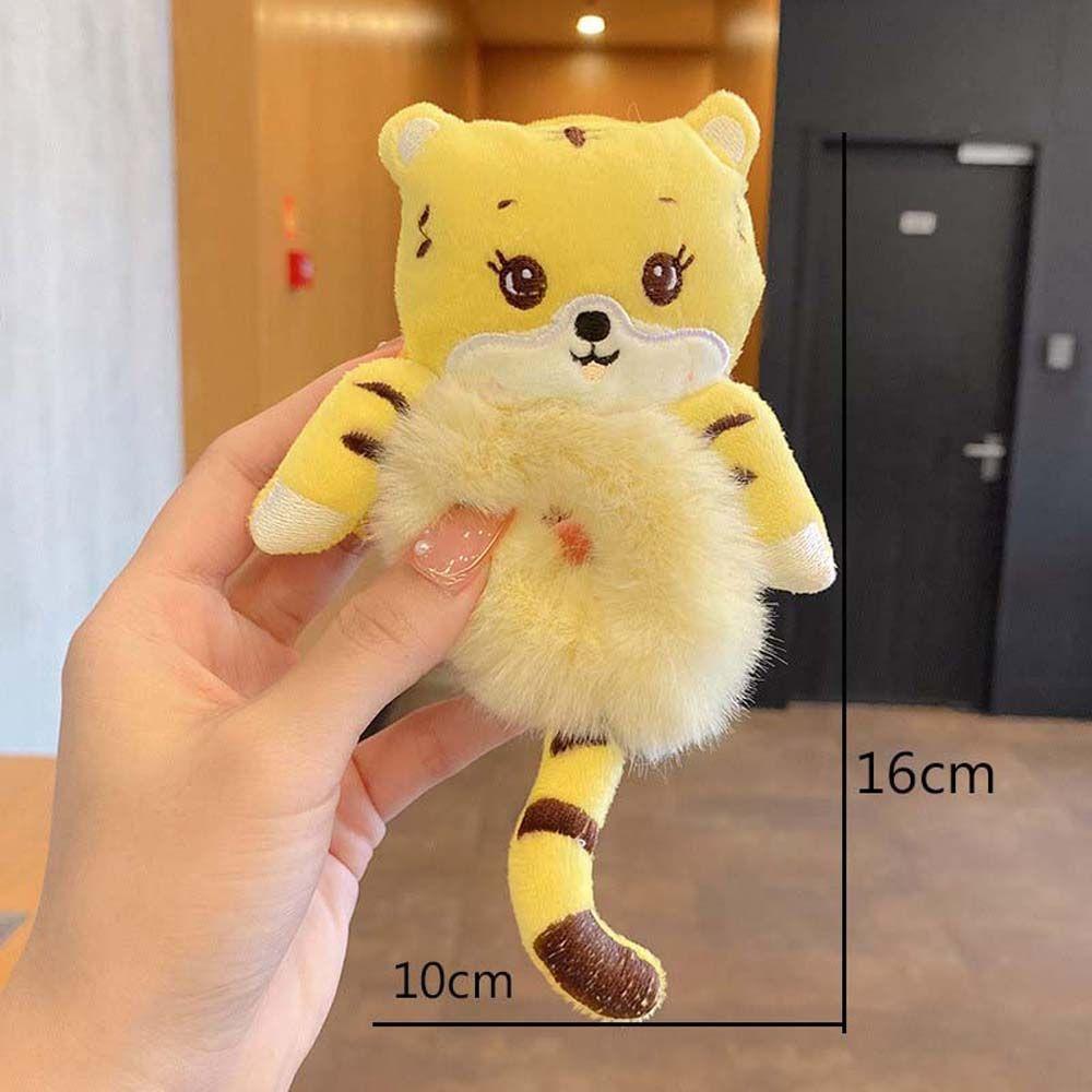 Kreslený tygr elastické gumičky do vlasů plyšová panenka tygří čelenky korejský styl tygří gumičky do vlasů gumičky do vlasů