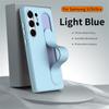 Smart Silicone Wristband Bracket Phone Case For Samsung Galaxy S23 S24 S25 S26 Ultra Plus Intellgent Control Buttons TPU Cover