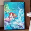 Disney Diamond Painting 5D Handmade DIY Ariel Diamond Stickers Home Room Decorations Gifts