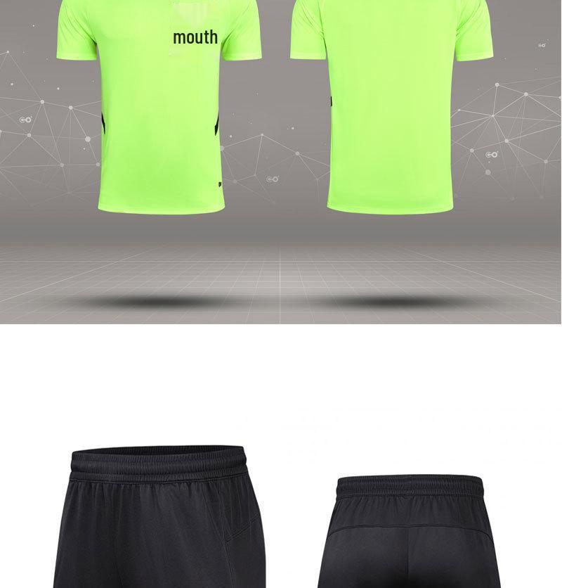 Fußballschiedsrichter Kurzarm-Uniformset für Spiel & Training mit Aufdruck