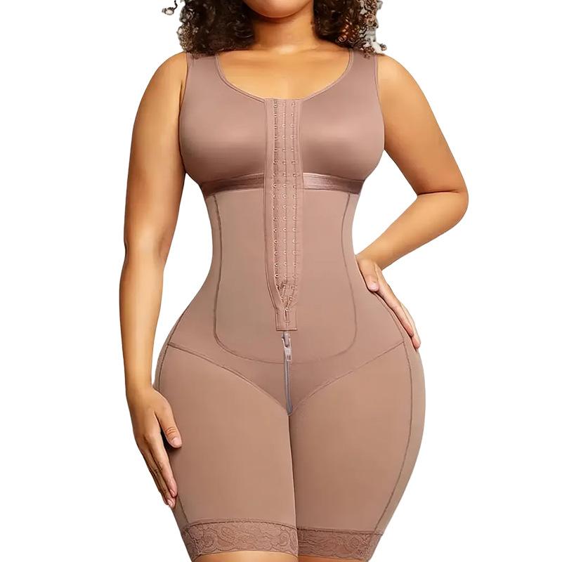 Dámský body shaper na zip, stahovací pás na pas, kontrola břicha, zvedání hýždí, tvarovací prádlo