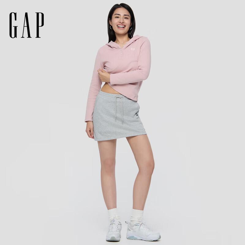 Gap Women's Wheat Ear Embroidered Henley Hoodie
