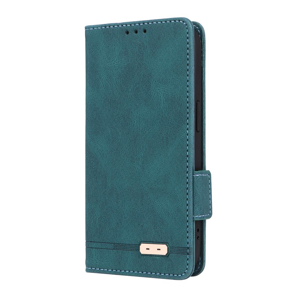 For iPhone 17 Case Leather Wallet Flip Phone Cover with Hardware Decor