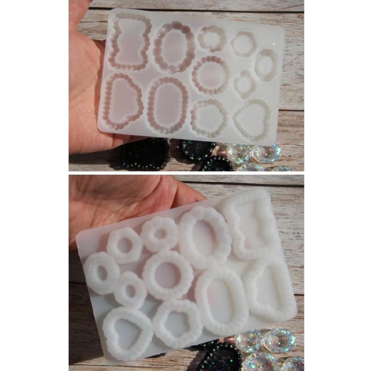 Silicone Craft Mold With Vintage Pearls Plate Pattern Multi Material Jewelry Making Tool For DIY Enthusiasts