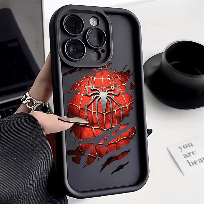 Spiderman LOGO Phone Case For iPhone 17E 11 12 13 14 15 16 17 Pro Max Fundas iPhone For 17 Air Plus 16e 13 Silicone Back Cover