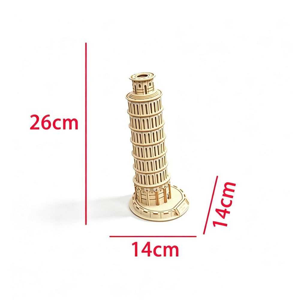 Handmade Wooden Eiffel Tower 3D Puzzle Ornament